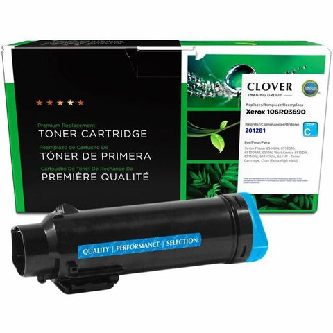Clover Technologies Group, LLC Non-OEM New Extra High Yield Cyan Toner Cartridge for Xerox 106R03960