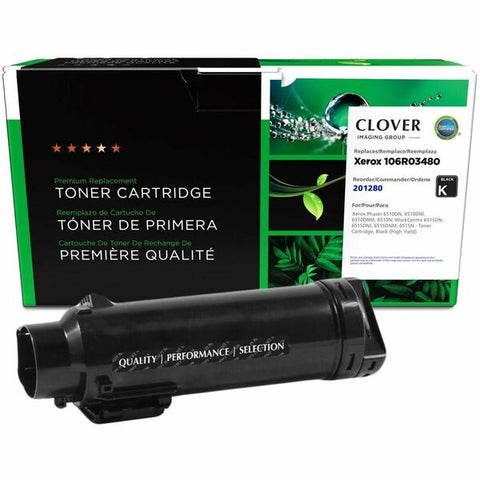 Clover Technologies Group, LLC Non-OEM New High Yield Black Toner Cartridge for Xerox 106R03480