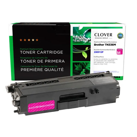 Clover Technologies Group, LLC Remanufactured High Yield Magenta Toner Cartridge (Alternative for Brother TN336M) (3500 Yield)