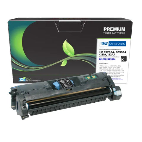 MSE Remanufactured Black Toner Cartridge for HP C9700A/Q3960A (HP 121A/122A)