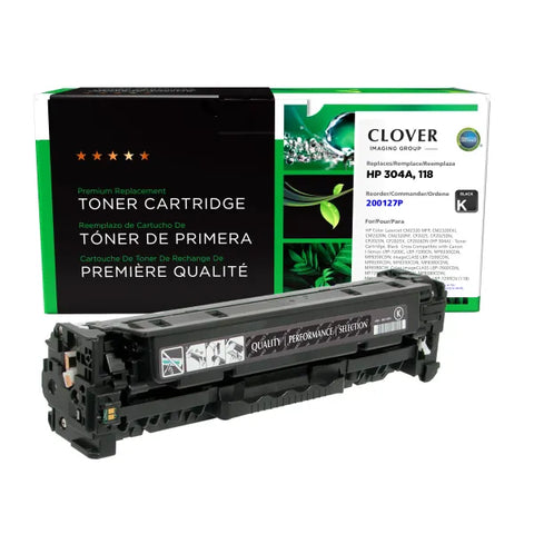 Clover Technologies Group, LLC Remanufactured Black Toner Cartridge (Alternative for HP CC530A 304A) (3500 Yield)
