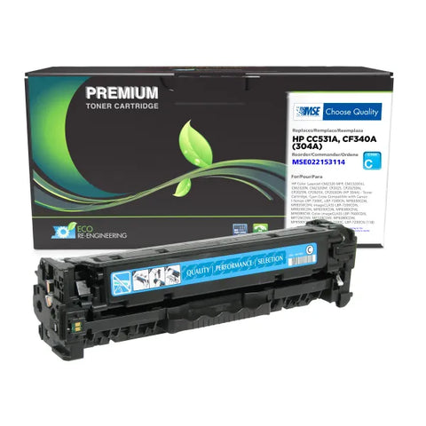 MSE Remanufactured Cyan Toner Cartridge for HP CC531A (HP 304A)