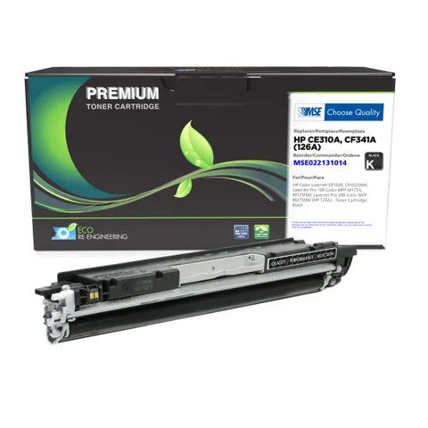 MSE Remanufactured Black Toner Cartridge for HP CE310A (HP 126A)