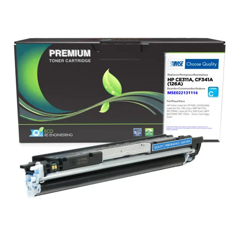 MSE Remanufactured Cyan Toner Cartridge for HP CE311A (HP 126A)