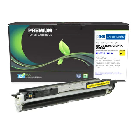 MSE Remanufactured Yellow Toner Cartridge for HP CE312A (HP 126A)