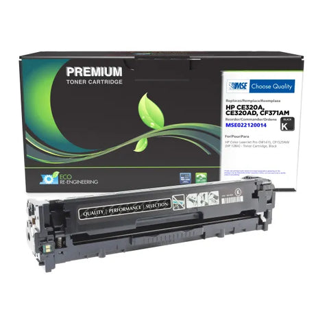 MSE Remanufactured Black Toner Cartridge for HP CE320A (HP 128A)