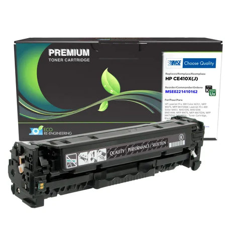 MSE Remanufactured Extended Yield Black Toner Cartridge for HP CE410X (HP 305X)