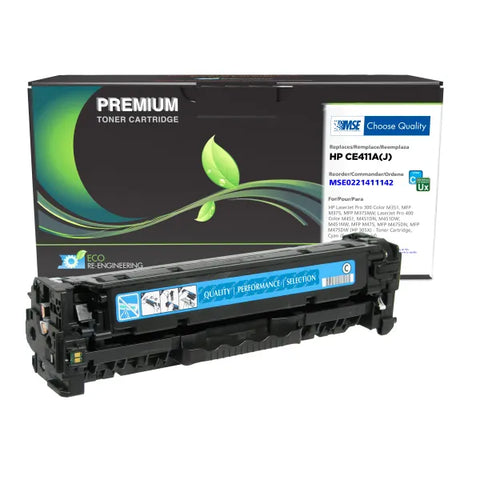 MSE Remanufactured Extended Yield Cyan Toner Cartridge for HP CE411A (HP 305A)
