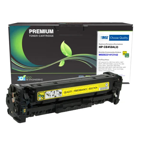 MSE Remanufactured Extended Yield Yellow Toner Cartridge for HP CE412A (HP 305A)
