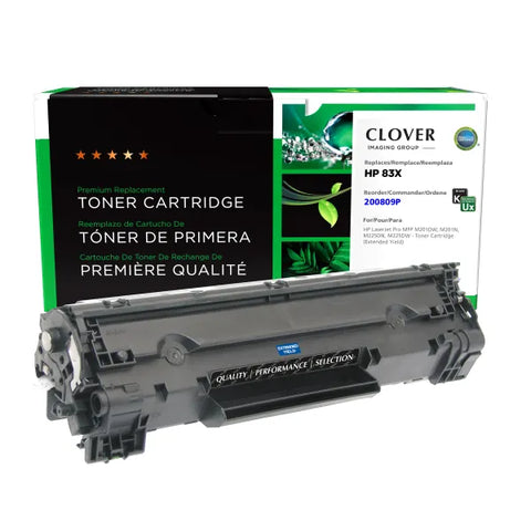 Clover Technologies Group, LLC Remanufactured Extended Yield Toner Cartridge (Alternative for HP CF283X 83X) (3000 Yield)
