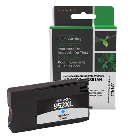 Clover Technologies Group, LLC Remanufactured High Yield Cyan Ink Cartridge for HP L0S61AN (HP 952XL)