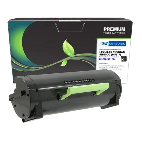 MSE Remanufactured Toner Cartridge for Lexmark MS317/MS417/MX317/MX417