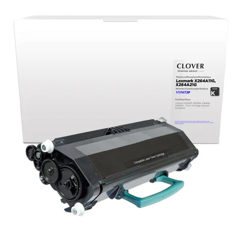 Clover Technologies Group, LLC Remanufactured Toner Cartridge (Alternative for Lexmark X264A11G X264A21G) (3500 Yield)
