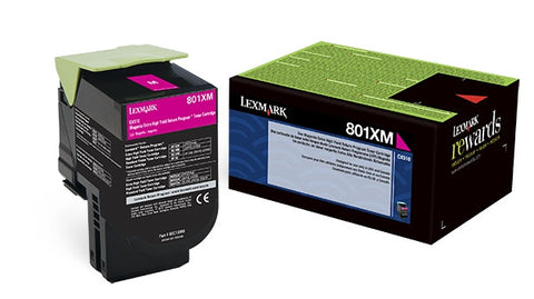 Lexmark (801XM) Extra High Yield Magenta Return Program Toner Cartridge (4000 Yield)