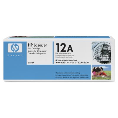 HP 12A (Q2612A) Black Original LaserJet Toner Cartridge (2000 Yield)