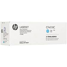 HP 410X (CF411X) High Yield Cyan Original LaserJet Contract Toner Cartridge (5000 Yield)