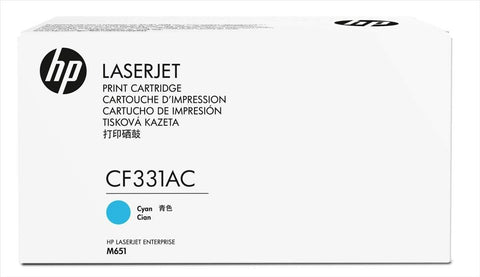 HP 654A (CF331AC) Cyan Original LaserJet Toner Cartridge (15000 Yield)