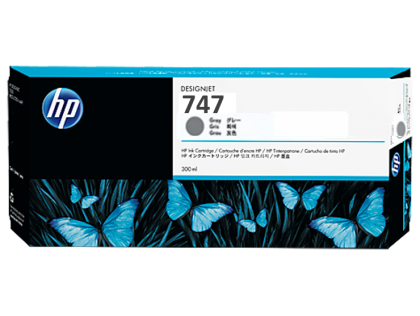 HP 747 (P2V86A) Gray Original Ink Cartridge (300 ml)