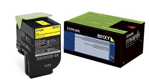 Lexmark (801XY) Extra High Yield Yellow Return Program Toner Cartridge (4000 Yield)