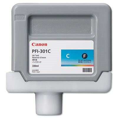 Canon, Inc Ink Tank PFI-301C - Pigment Cyan Ink Tank 330ml