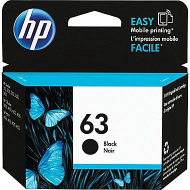 HP 63 (F6U62AN) Black Original Ink Cartridge (190 Yield)
