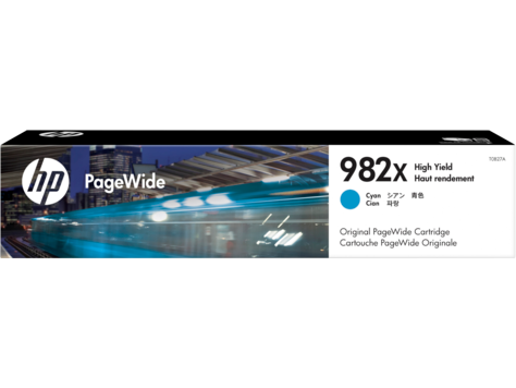 HP 982X (T0B27A) High Yield Cyan Original PageWide Cartridge (16000 Yield)