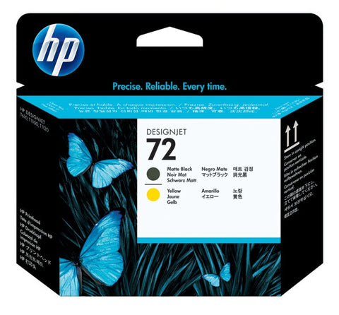 HP 72 (C9384A) Matte Black/Yellow Printhead