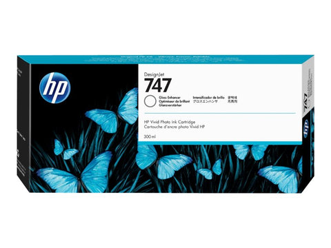 HP 747 (P2V87A) Gloss Enhancer Original Ink Cartridge (300 ml)