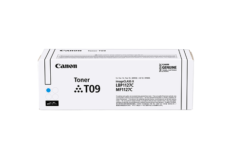 Canon, Inc T09 Cyan Toner 5,900 page yield @ 5% coverage.