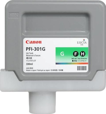 Canon, Inc Ink Tank PFI-301G - Pigment Green Ink Tank 330ml