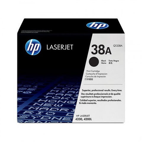 HP 38A (Q1338A) Black Original LaserJet Toner Cartridge (12000 Yield)